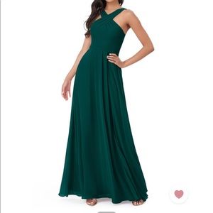 Azazie bridesmaid dress | color: pine | size:A10 | style: dixie